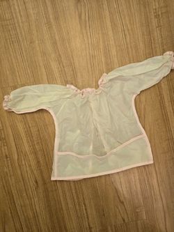 Vintage 80s vinyl made in USA toddler painting crafts water play smock apron