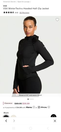 Victoria secret hooded half zip