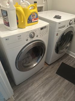 Washer, dryer, 2 king size bed frame sofa and loveseat