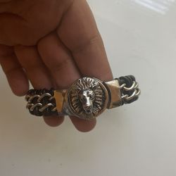 Lion Head Mens Bracelet 