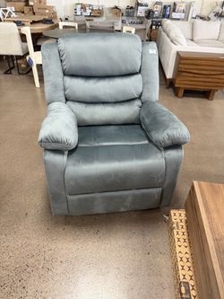 35.23” W Classic American Manual Recliner Sage Blue