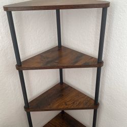 5 Tier Rustic Brown Book Shelf 