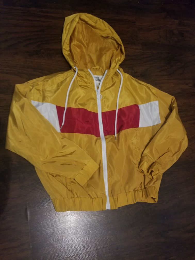 Yellow zip-up hoodie