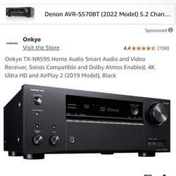 Onkyo AV Receiver TXNR 595 7.2 Home Theater System