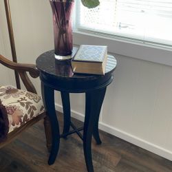 2 Little Tables Real Granite Black