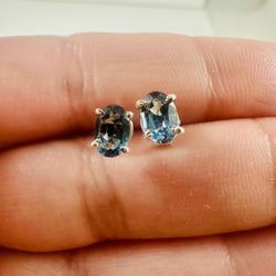 London Blue Topaz studs 