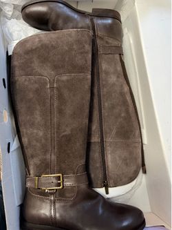 Brand New Ayesha Brown Wide Calf Tall Boots – Size 7 MW