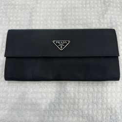 Black Prada Nylon Wallet