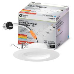 Commercial Electric 4-Pack LED Color Changing Recessed Ceiling Lights
