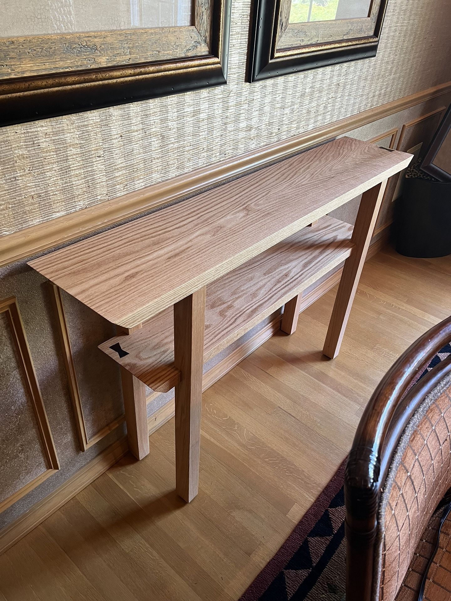 Custom Red Oak Console Table