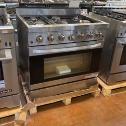 36 Inch Wide Stainless Steel Stove NXR 