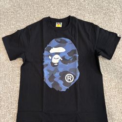Brand New Black/blue BAPE Tee Shirt