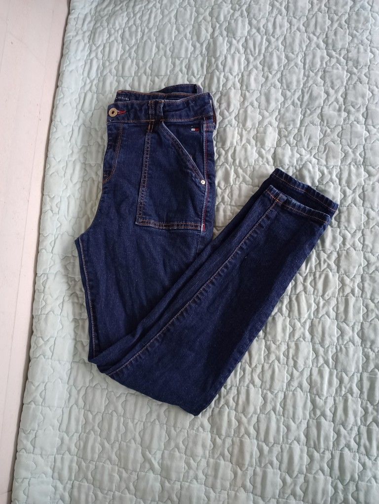 Tommy Hilfiger Womens Size 8 Raleigh High Rise Skinny Blue Jeans