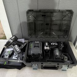 FLEX 24V Drill Driver With Turbo Mode and Quick Eject Impact Driver Kit