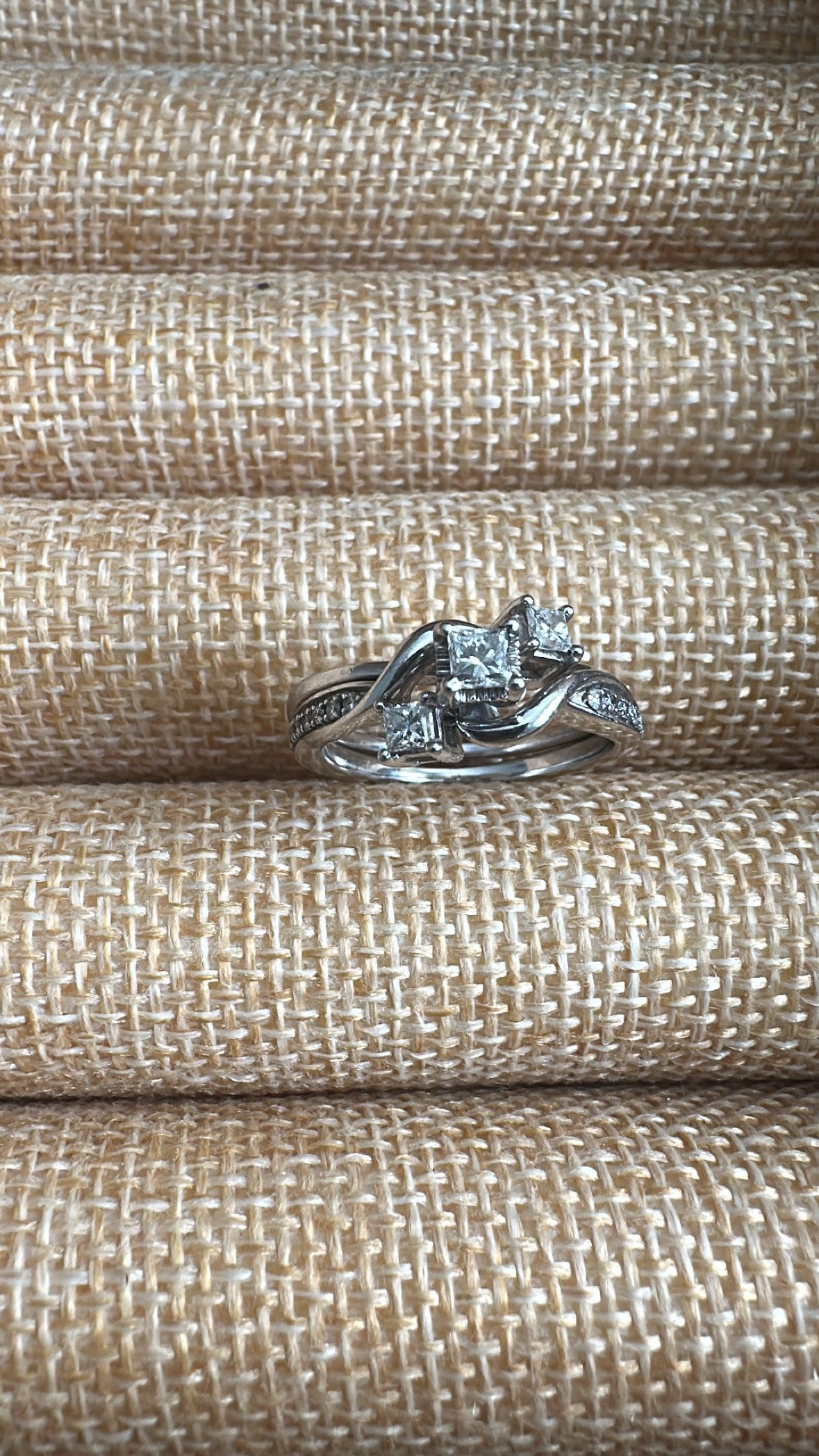 Engagement/Wedding Ring - 10Kt with genuine diamonds