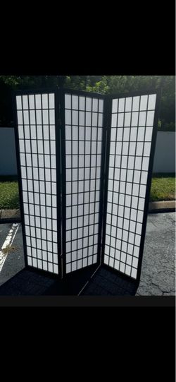 Wall separator, wood gold hardware 3 Panel