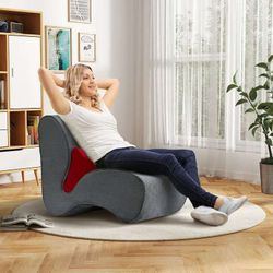 REAL Sponge Lounge Chair for Adult,Soft 28D Sponge Core,Skin-Friendly Dutch Velvet Fabric