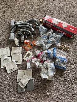 Electrical Supplies Lot – Weatherproof Covers, Conduit & Fittings