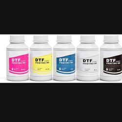 DTF Transfer Printer Ink, Premium DTF Ink for Professional DTF Printers, Direct to Film Heat Transfer Printing (CMYKW, 500ml)