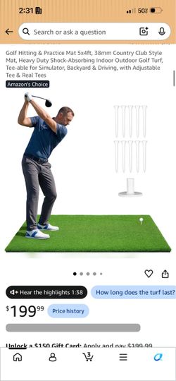 Golf Hitting & Practice Mat