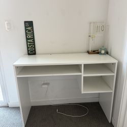 White IKEA desk