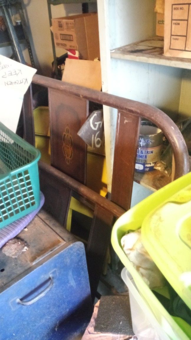 Antique Metal Headboard And Baseboard For A Bed