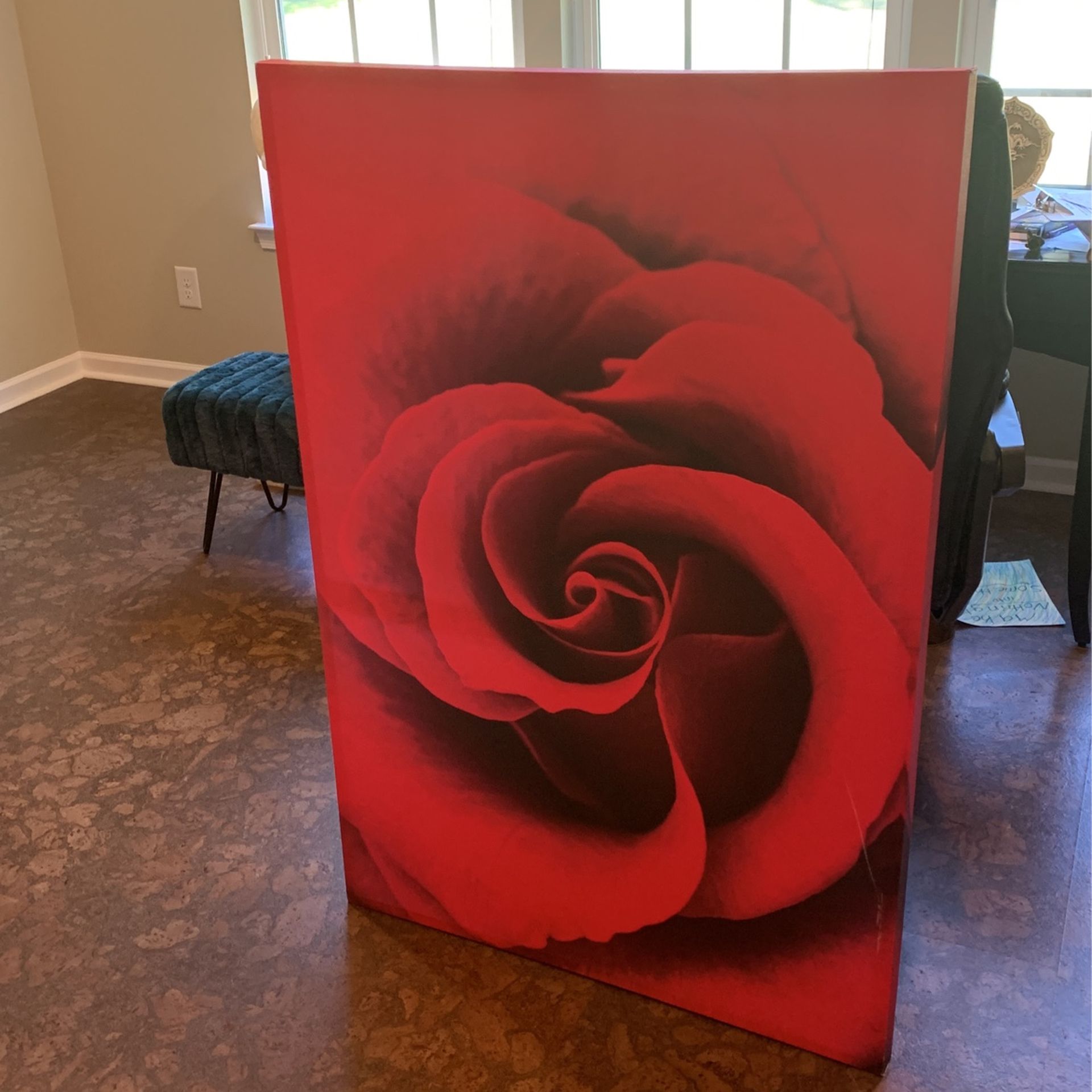 Beautiful rose canvas, extra large