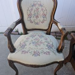 Vintage - 20th Century Chateau D'Ax Louis XV Tapestry Armchair