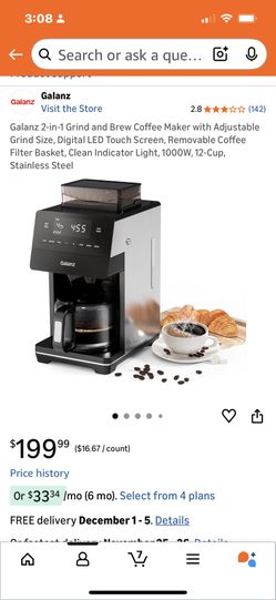 Galanz Grind And Brew Coffee Maker