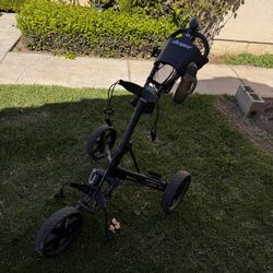 Clicgear model 3.5 plus gold pull push cart 3 wheels folding black
