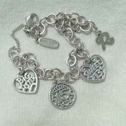 James Avery Charm Bracelet With 4 Charms 