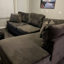 L Shape Brown Couch