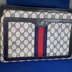 Gucci OPHIDIA NAVY Monogram Shoulder Bag
