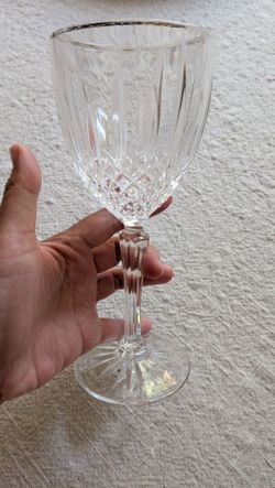 Set of 4 Vintage Cristal D’Arques Durand Crystal Wine Glasses Discontinued 7.25”