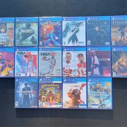 Sony PlayStation 4 Games Lot (16) - Grand Theft Auto, Call Of Duty, Mega Man, NBA 2K, Star Wars, Final Fantasy 