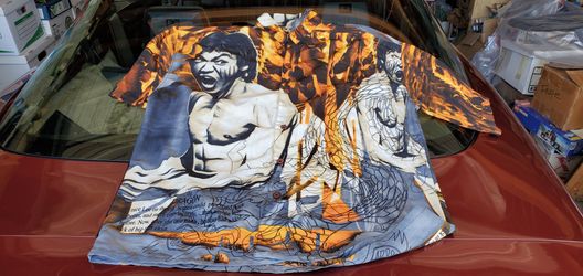 BRUCE LEE BUTTON DOWN SHIRT. SIZE XXL