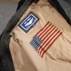 Air Force WWII Style Genuine Cowhide Leather Bomber Jacket. (3XL Men's)