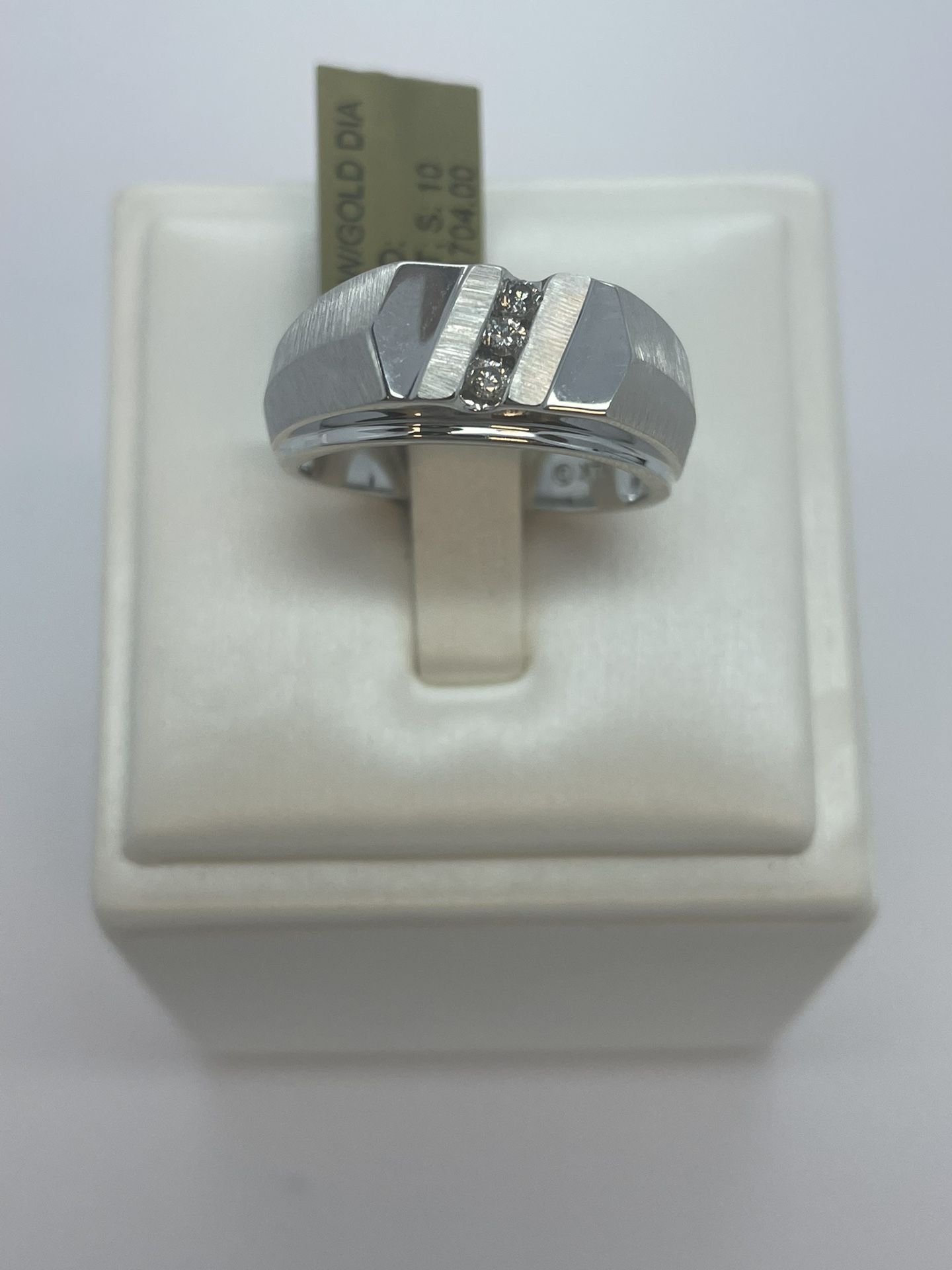 14K Gold W/Gold Diamond Ring. New