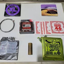 Electric & Acoustic Guitar Strings & Accessories
