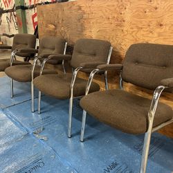 Vintage United Chair Company Chrome Chairs Set Of 4