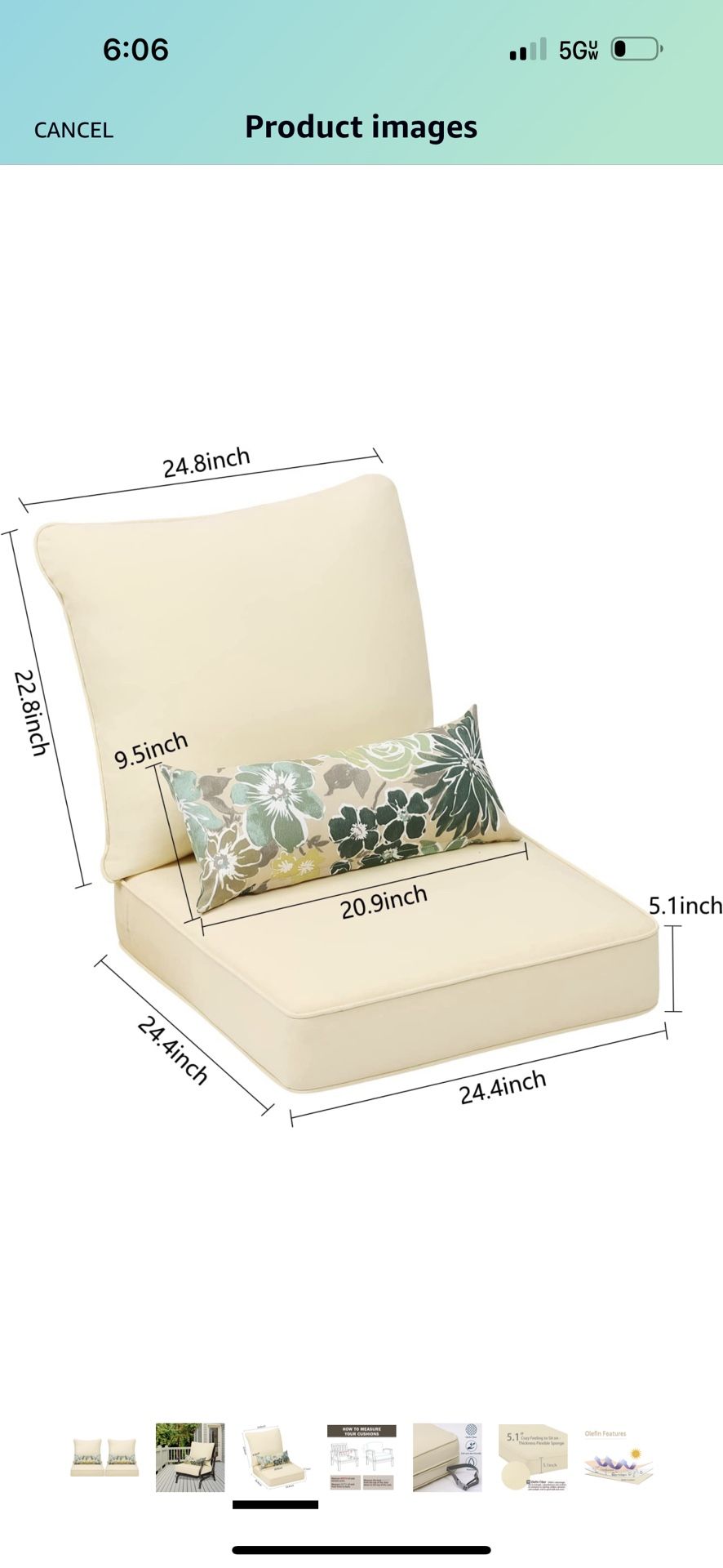 Patio Outdoor Cushions 24x24 for Sale in Buena Park, CA OfferUp