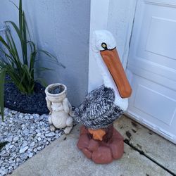Concrete Pelican Statue