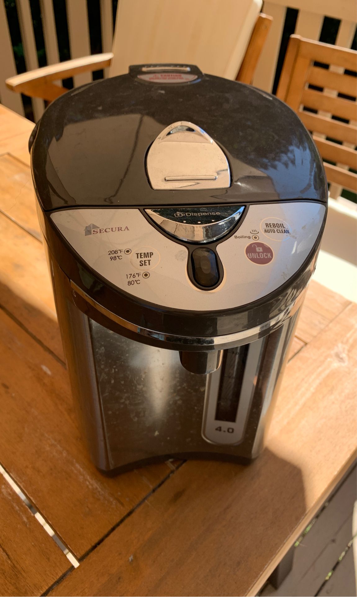 Secura Stainless Steel Water Boiler and Warmer w/Night light Electric