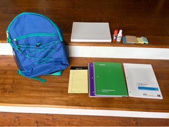 Backpack with school supplies