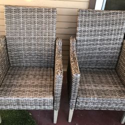 Set of 2 Wicker Chairs
