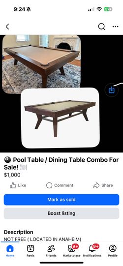 Dining Table / Pool Table