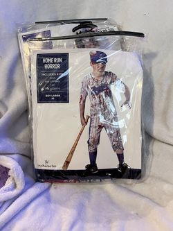 Spooky Baseball Player Kids Costume 