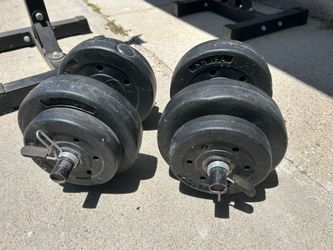 Adjustable 20 pound dumbbell weights