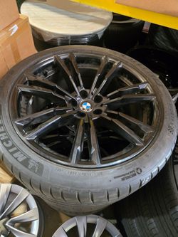 Used OEM M5 20" BMW Blsck Wheels Rims Michelin Tires