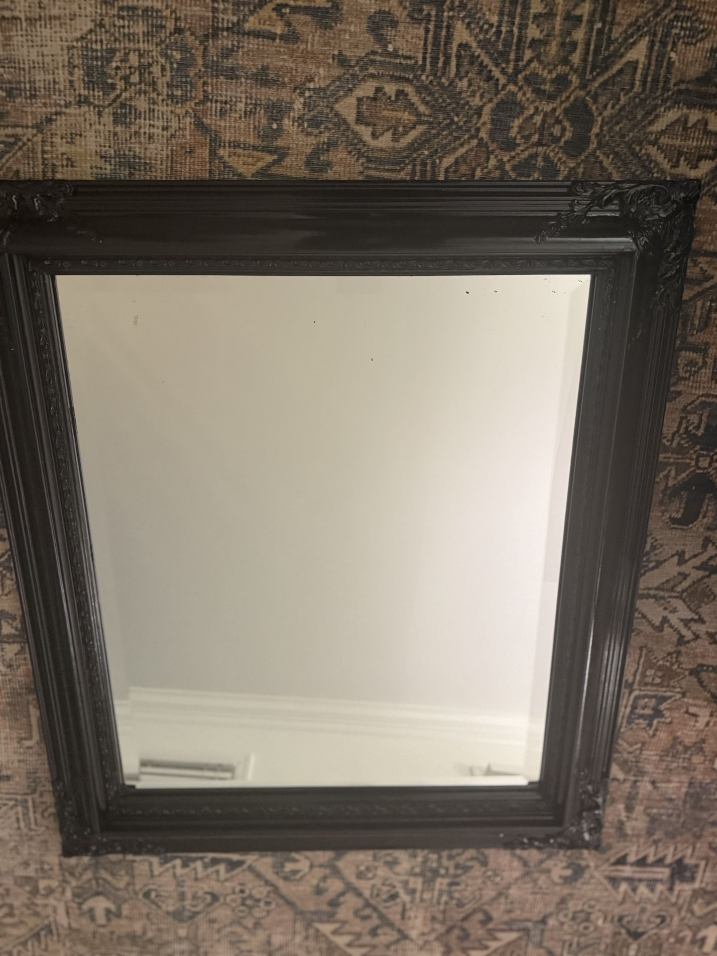Black Ornate Wall Mirror